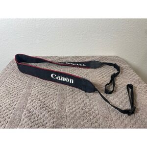 Canon Camera Strap Unisex OS Black Excellent EOS Digital Embroidered Logo